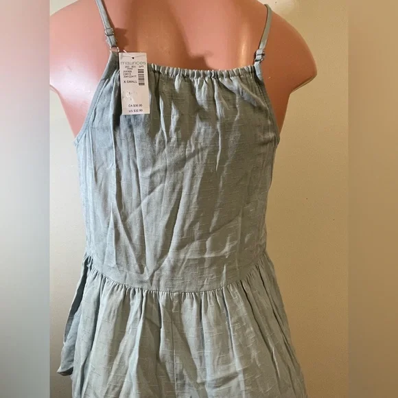 Maurices Women’s X small adj spaghetti strap mint green drop waist top blouse - Picture 4 of 11